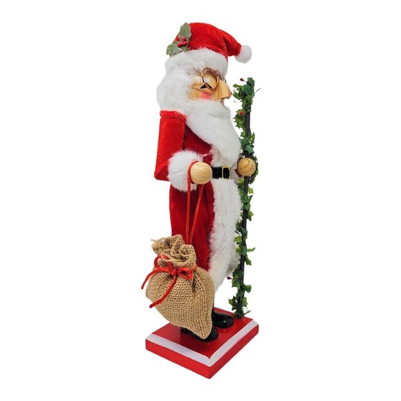Christmas Santa 15" Nutcracker with Sack of Toys and Staff - Picture 2 of 4